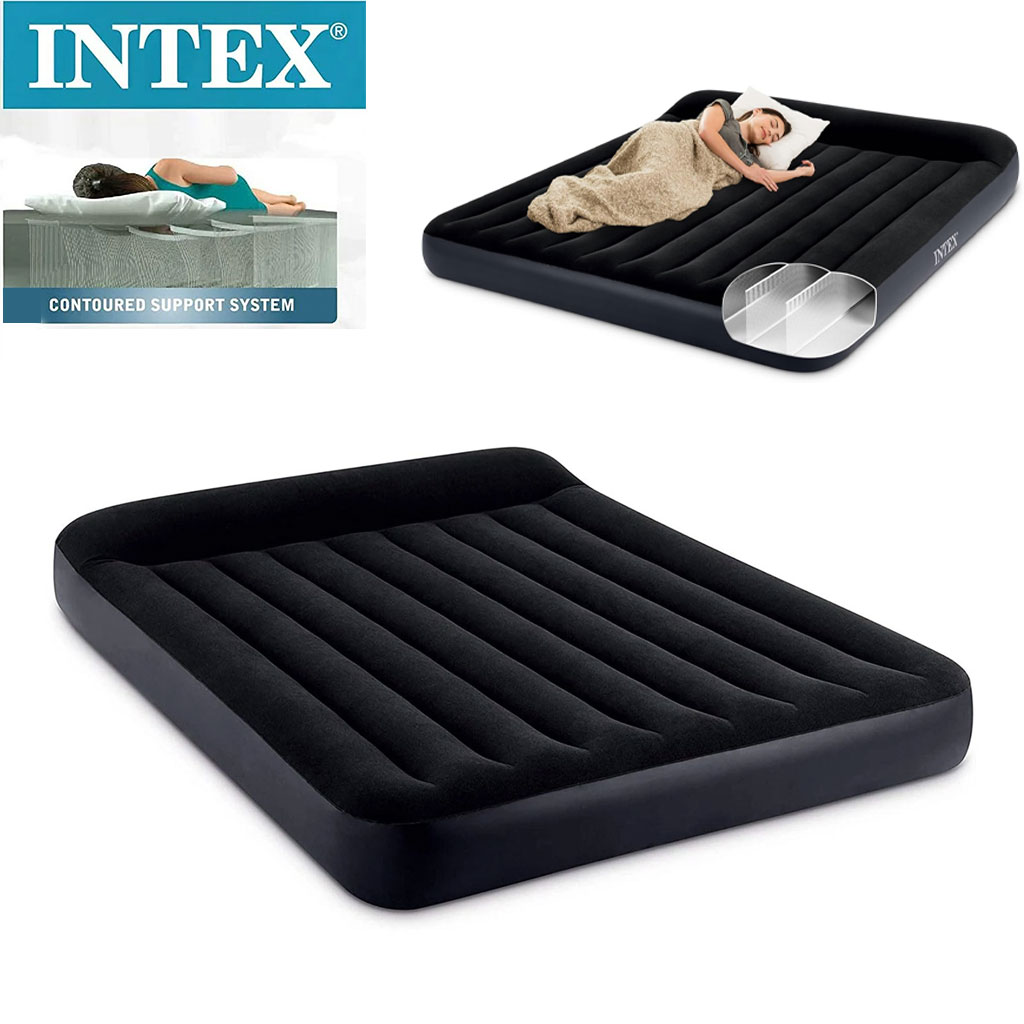 Matelas Gonflable 2 Places XXL avec Pompe Électrique USB INTEX 66129CC 203x183cm - فرشة الهواء المنفوخ لشخصين مع مضخة ذكية 1