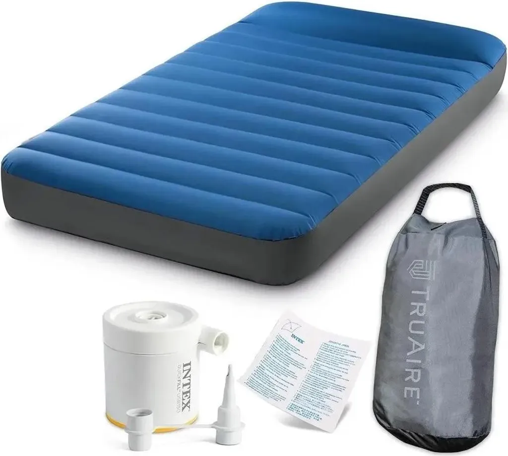  Matelas de Camping Intex TruAire Twin Technologie Fiber-Tech avec Pompe USB150 - فرشة التخييم الهوائية الفاخرة مع مضخة ومسند رأس - 9