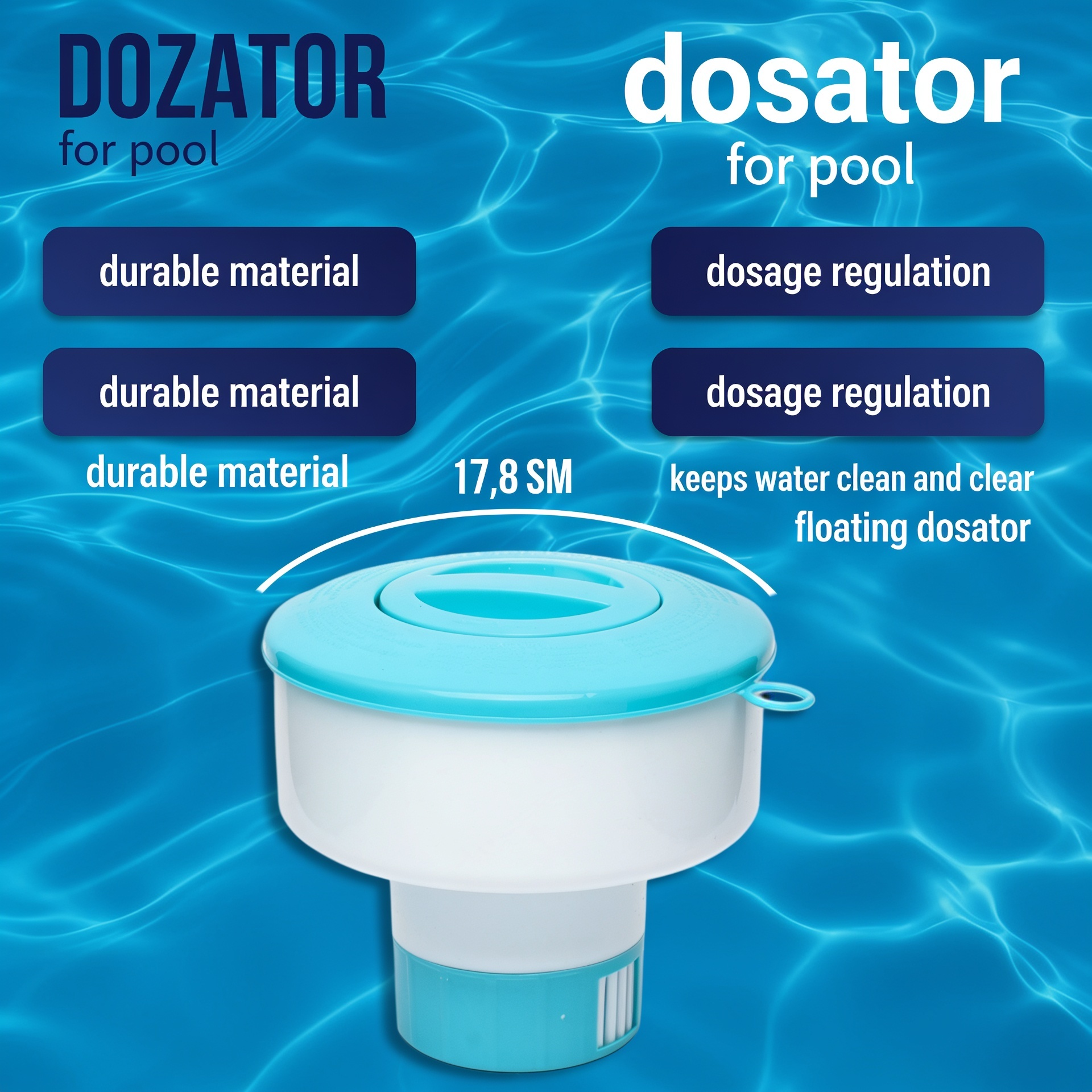 Diffuseur de Chlore Flottant Intex 29041 pour Piscines et Spa - موزع أقراص الكلور العائم للمسابح من إنتكس (7 بوصة) - 6