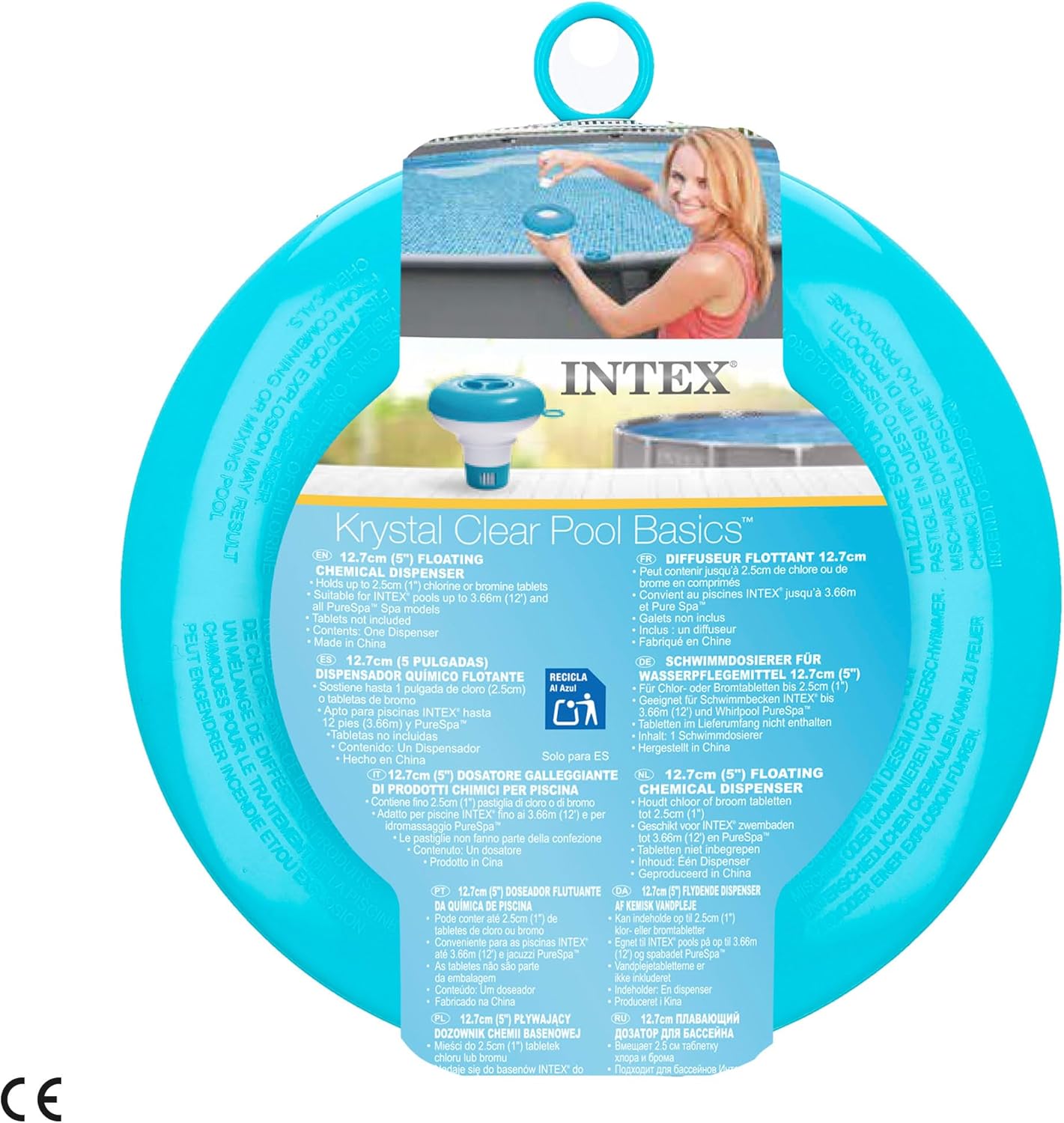 Diffuseur de Chlore Flottant Intex 29040 pour Piscines et Spa - موزع أقراص الكلور العائم للمسابح من إنتكس (5 بوصة) - 5