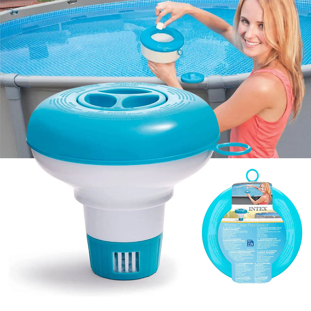 Diffuseur de Chlore Flottant Intex 29040 pour Piscines et Spa - موزع أقراص الكلور العائم للمسابح من إنتكس (5 بوصة) 1