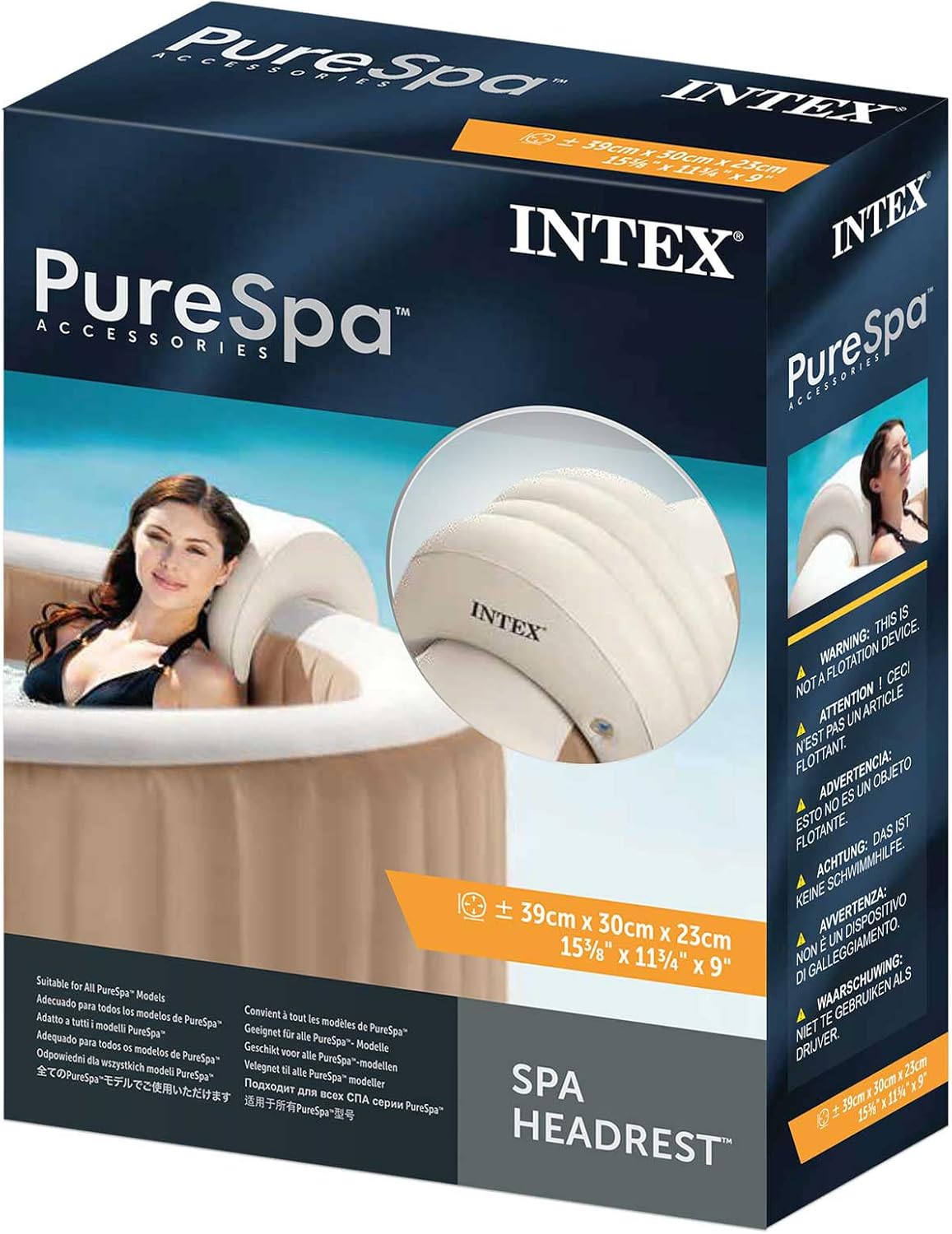 Appui-Tête Gonflable pour Spa Intex 28501 - Amovible et Lesté à l'Eau - مسند الرأس المائي الفاخر لمسابح السبا والجاكوزي من إنتكس - 2
