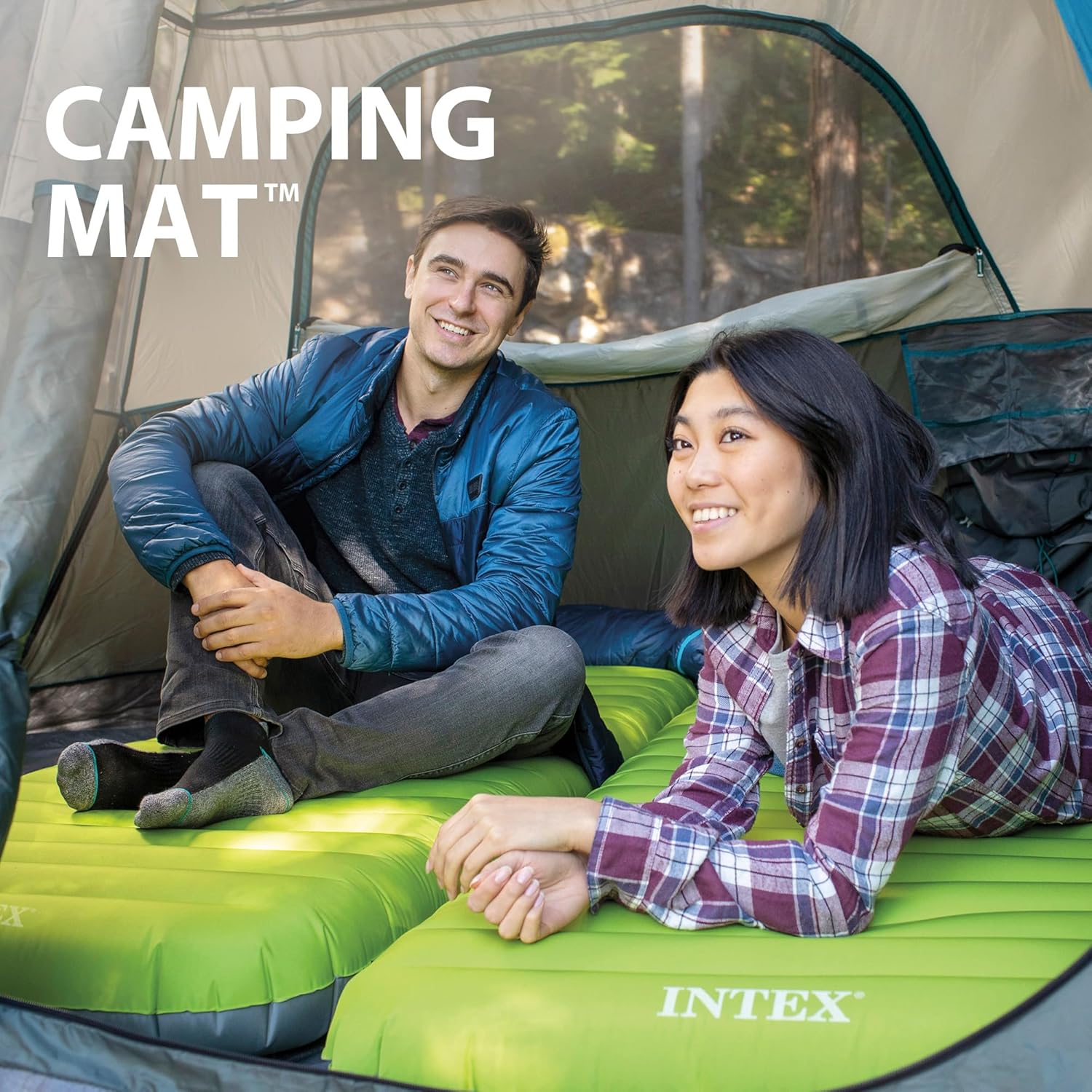 Matelas de Camping Gonflable Intex 64097NP - Technologie Fiber-Tech avec Pompe USB150 - مرتبة التخييم الهوائية "إنتكس" الفردية فائقة الخفة مع مضخة - 6