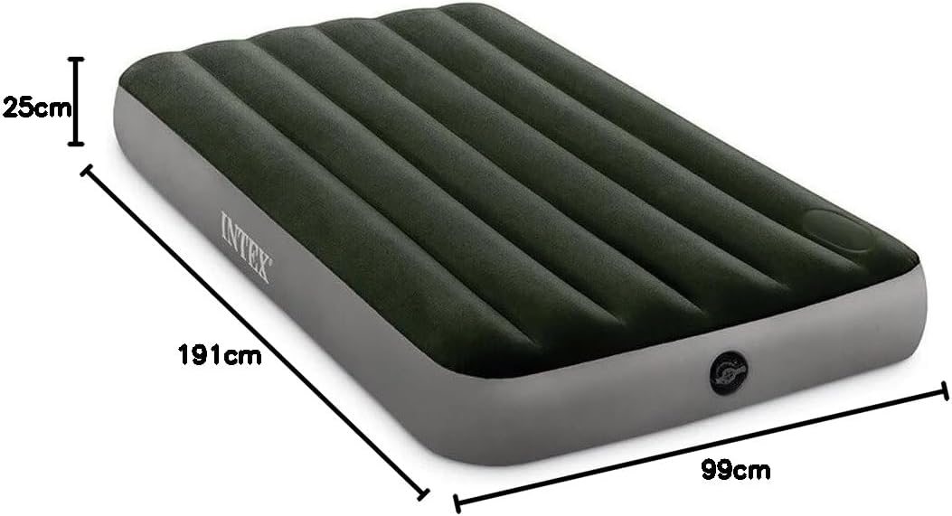 Matelas Gonflable Technologie Fiber-Tech avec Pompe à Pied Intégrée Intex 64761 - فرشة إنتكس الهوائية الكلاسيكية الفردية بمضخة قدم مدمجة - 2