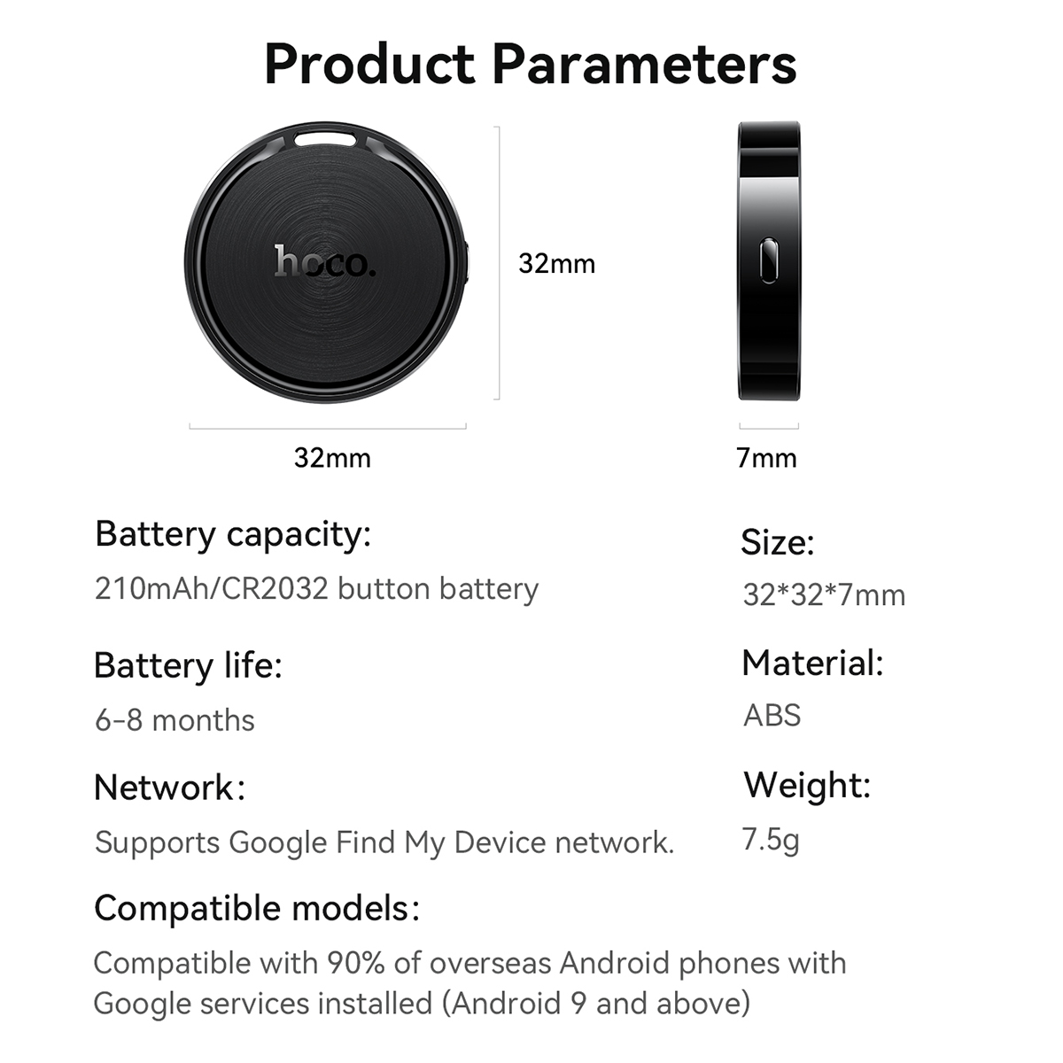 Traceur Intelligent HOCO E96A Android Localisateur Bluetooth via Réseau Google Find My Device - جهاز التتبع ومحدد المواقع الذكي لهواتف أندرويد - 5