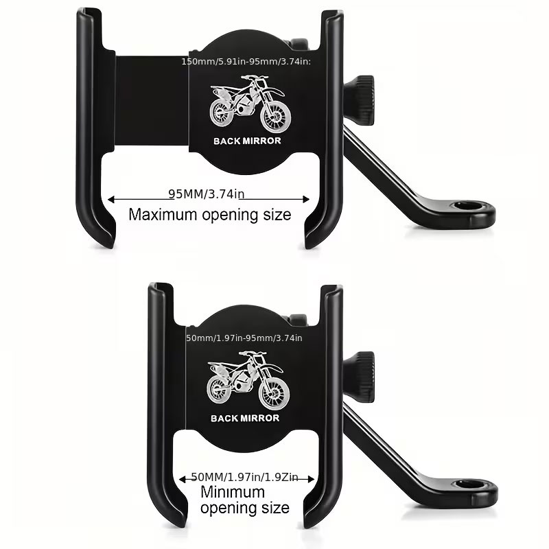 Support Téléphone Vélo et Moto En Aluminium Fixation Griffe d'Aigle Ultra-Stable Orientable à 360° - حامل الهاتف المعدني والمقاوم للصدمات للدراجات النارية والبرية 6