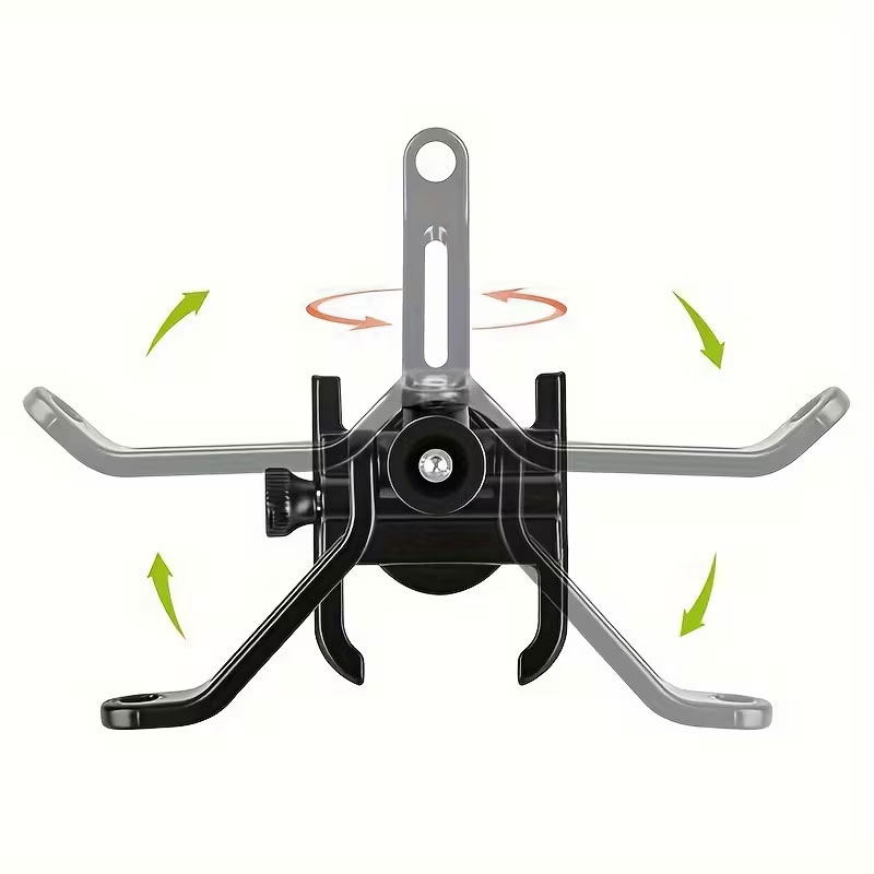 Support Téléphone Vélo et Moto En Aluminium Fixation Griffe d'Aigle Ultra-Stable Orientable à 360° - حامل الهاتف المعدني والمقاوم للصدمات للدراجات النارية والبرية 5