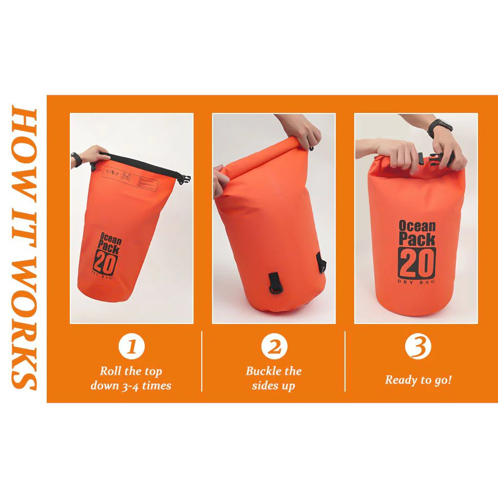 Sac Étanche Ocean Pack 20L Protection Waterproof Totale pour Kayak et Plage - حقيبة الظهر المائية المضادة للماء والتمزق أوشن باك (20 لتر) - 13