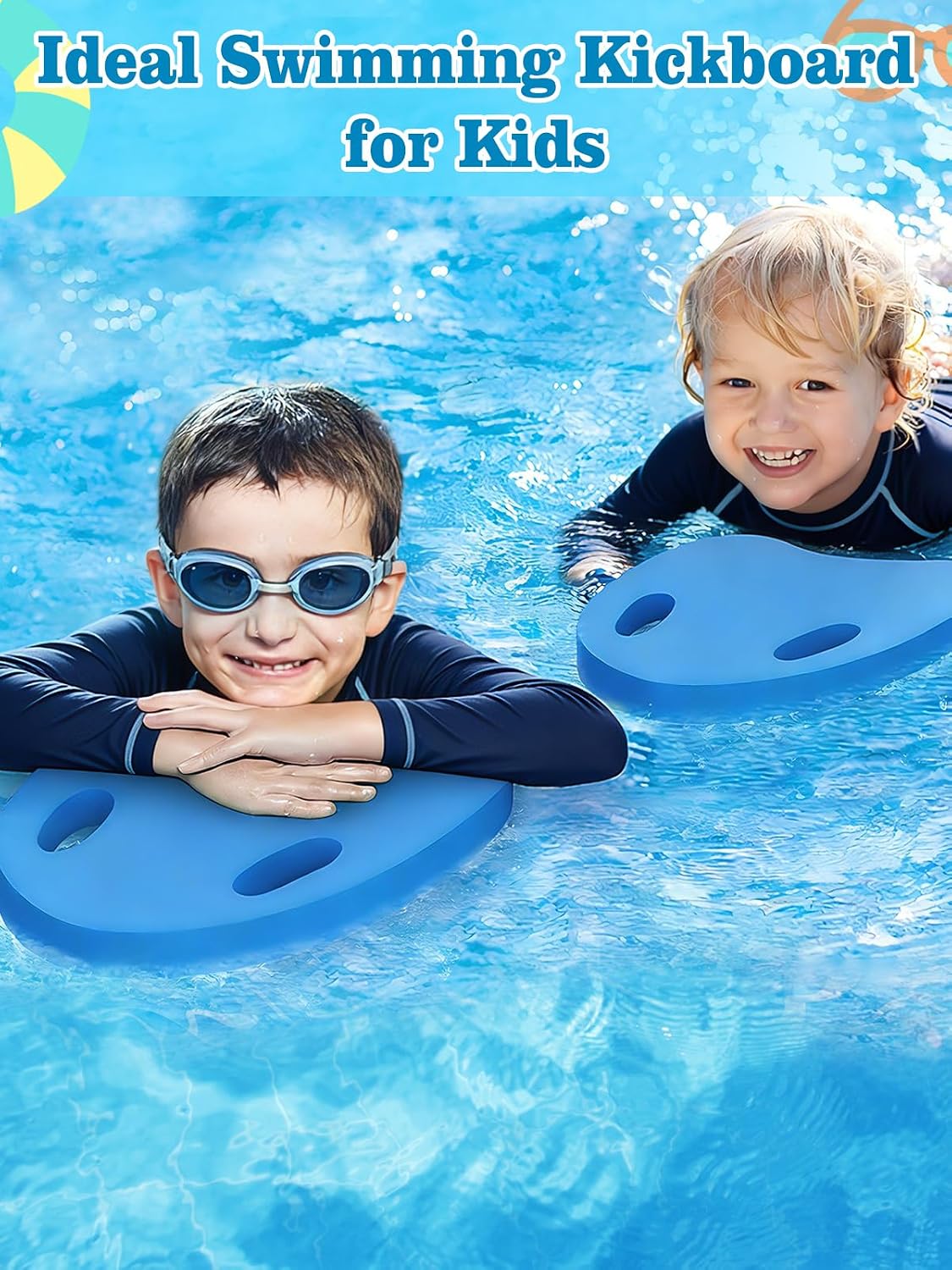Planche de Natation Kickboard pour Enfants avec Trous de Poignée Ergonomiques - لوح السباحة الإسفنجي للأطفال بمقابض مطورة 4