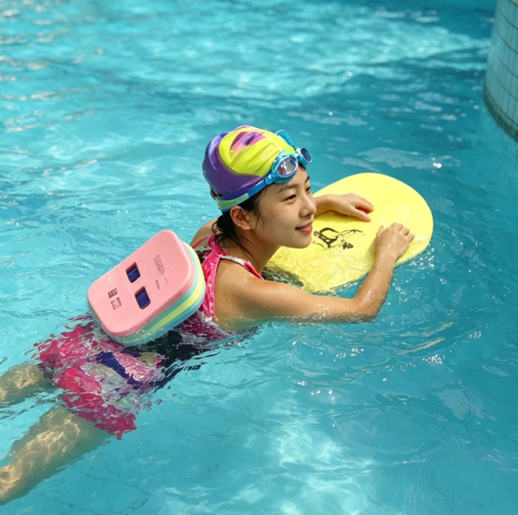 Planche de Natation Évolutive en Mousse EVA Pull Buoy Réglable 3 Sections pour Enfants - لوح السباحة الإسفنجي الثلاثي القابل للتعديل والفصل - 4