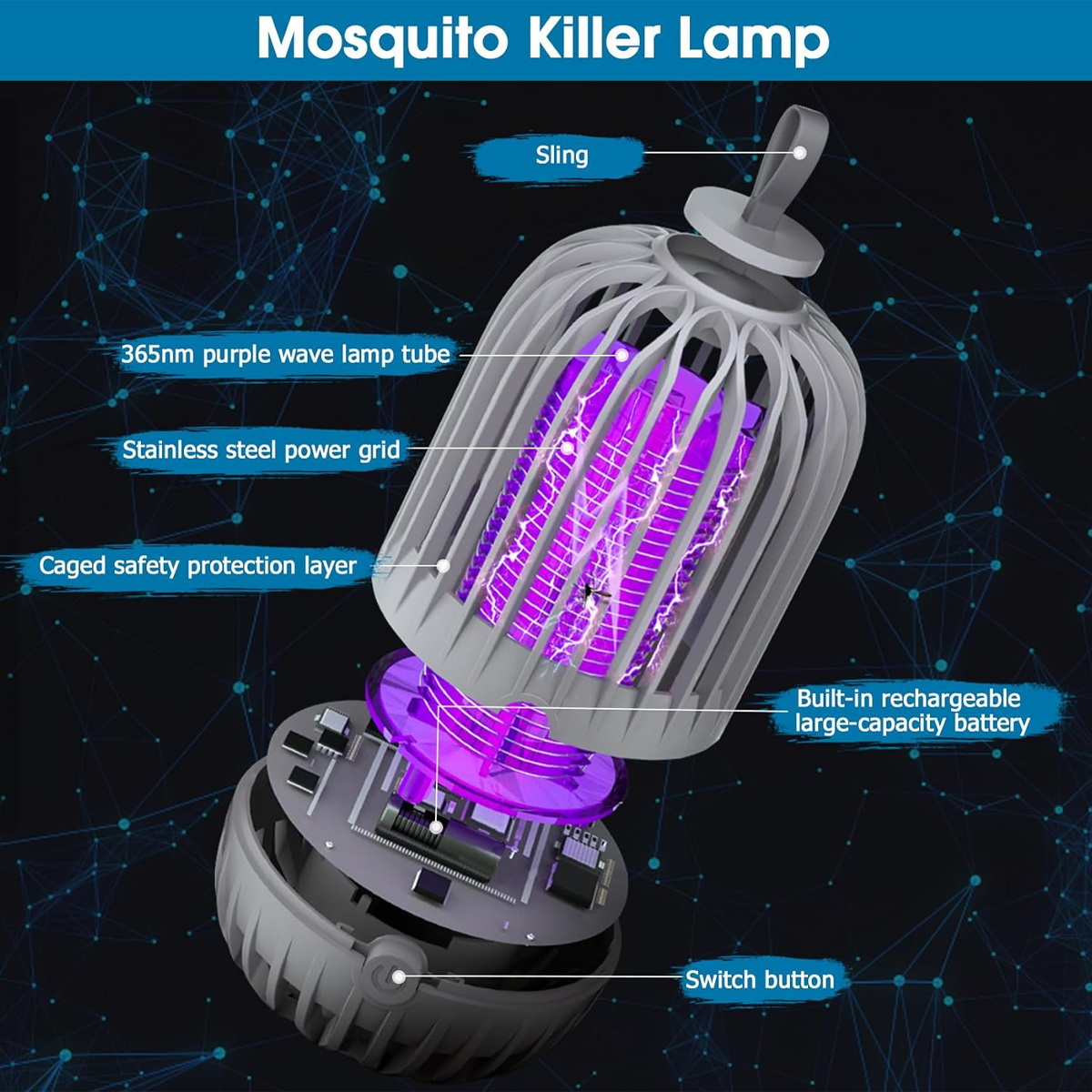 Appareille de Moustiques et Insectes Électrique Puissante et Portable Sans Produits Chimiques - صاعق وقاتل البعوض والحشرات - 4