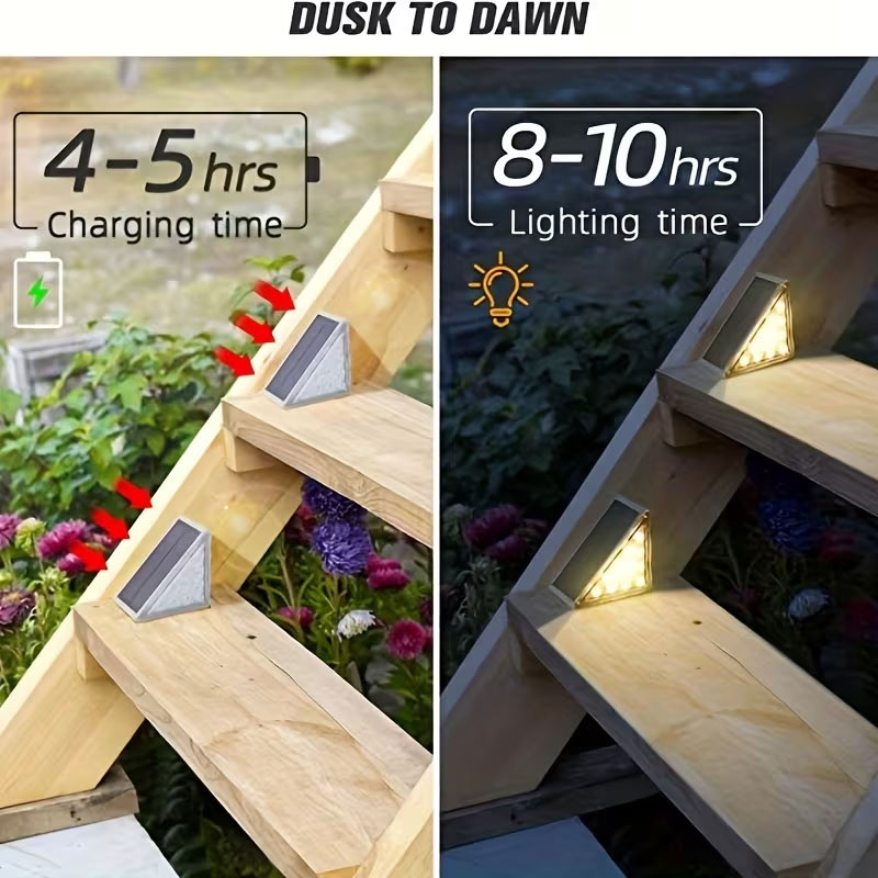 Éclairage Solaire pour Escaliers et Marches Extérieures Étanche IP67 - مصابيح السلالم والأدراج الشمسية الذكية المقاومة للماء - 10