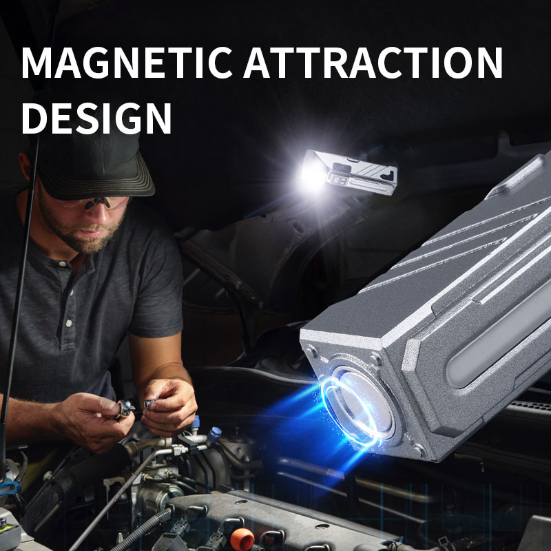 Lampe de Travail LED Multifonction T130 Éclairage Latéral RGB et Écran LCD - مصباح العمل الذكي متعدد الوظائف بمغناطيس 15