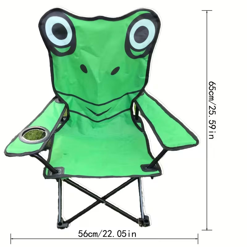 haise Pliable de Camping pour Enfants Structure En Acier avec Porte-Gobelet et Sac de Transport - كرسي تخييم قابل للطي للأطفال - 8
