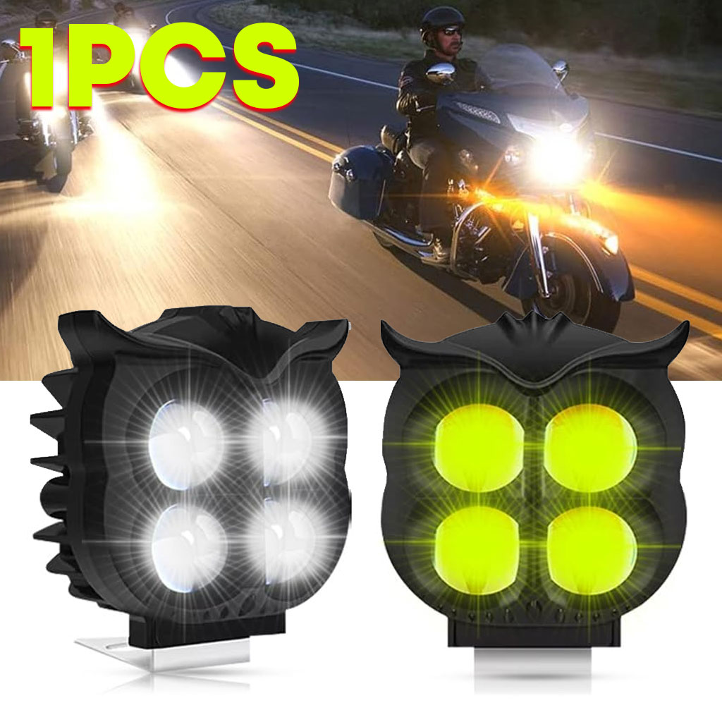 Projecteur Antibrouillard LED Forme Chouette 40W - Éclairage Jaune/Blanc ET Devil Eye Rouge - مصابيح ضباب ليد بتصميم عين البومة 2