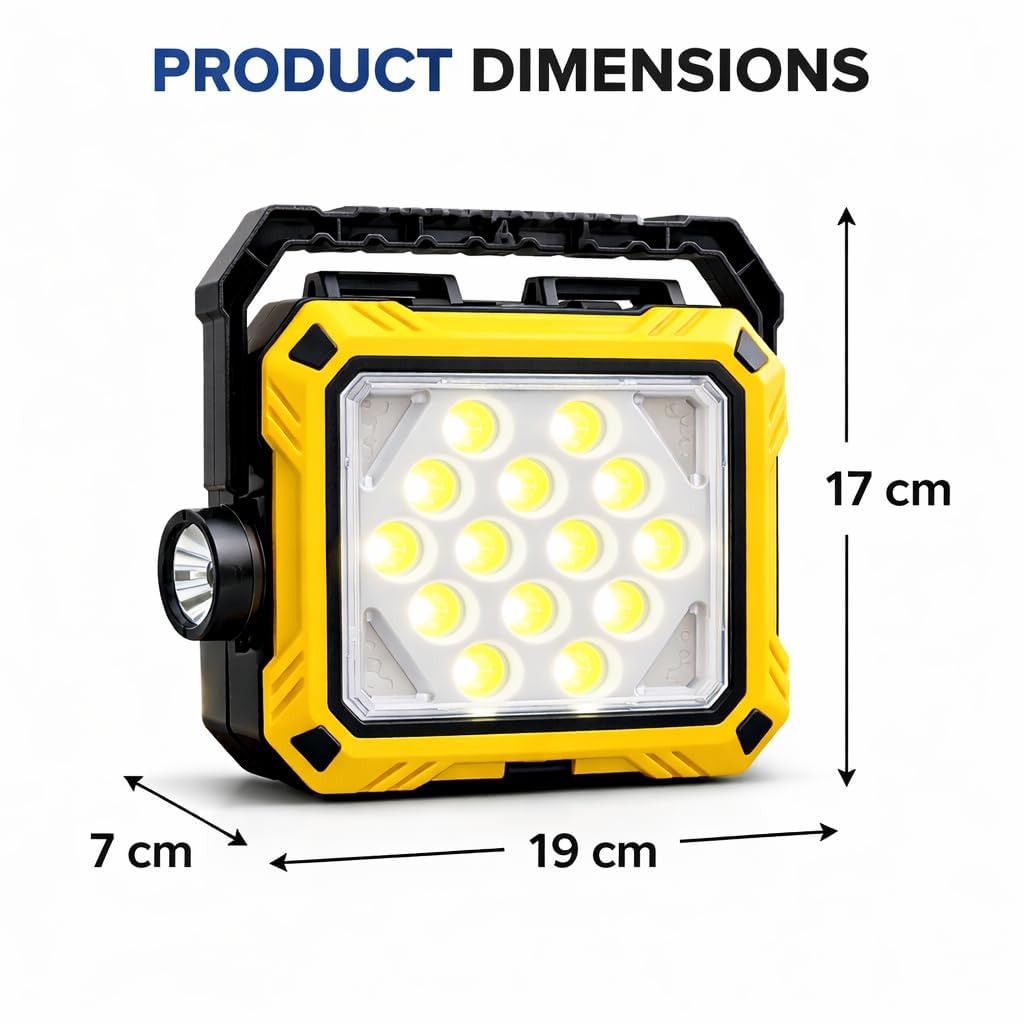 Lanterne de Camping LED Solaire et Rechargeable USB 40 LED + 2 COB - مصباح وكيشاف تخييم يدوي يعمل بالطاقة الشمسية بـ 4 وضعيات إضاءة - 5
