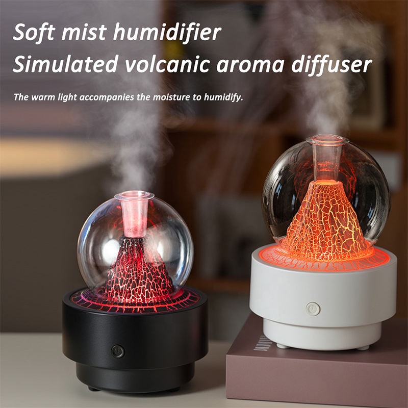 Diffuseur d'Arôme et Humidificateur Effet Volcan Capacité 300ml - موزع العطور والزيوت الذكي بتأثير البركان المضيء - 1