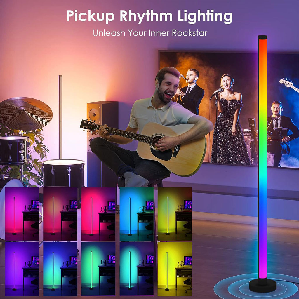 Lampadaire d'Angle LED RGB à Intensité Variable - مصباح ملون للديكور - 4