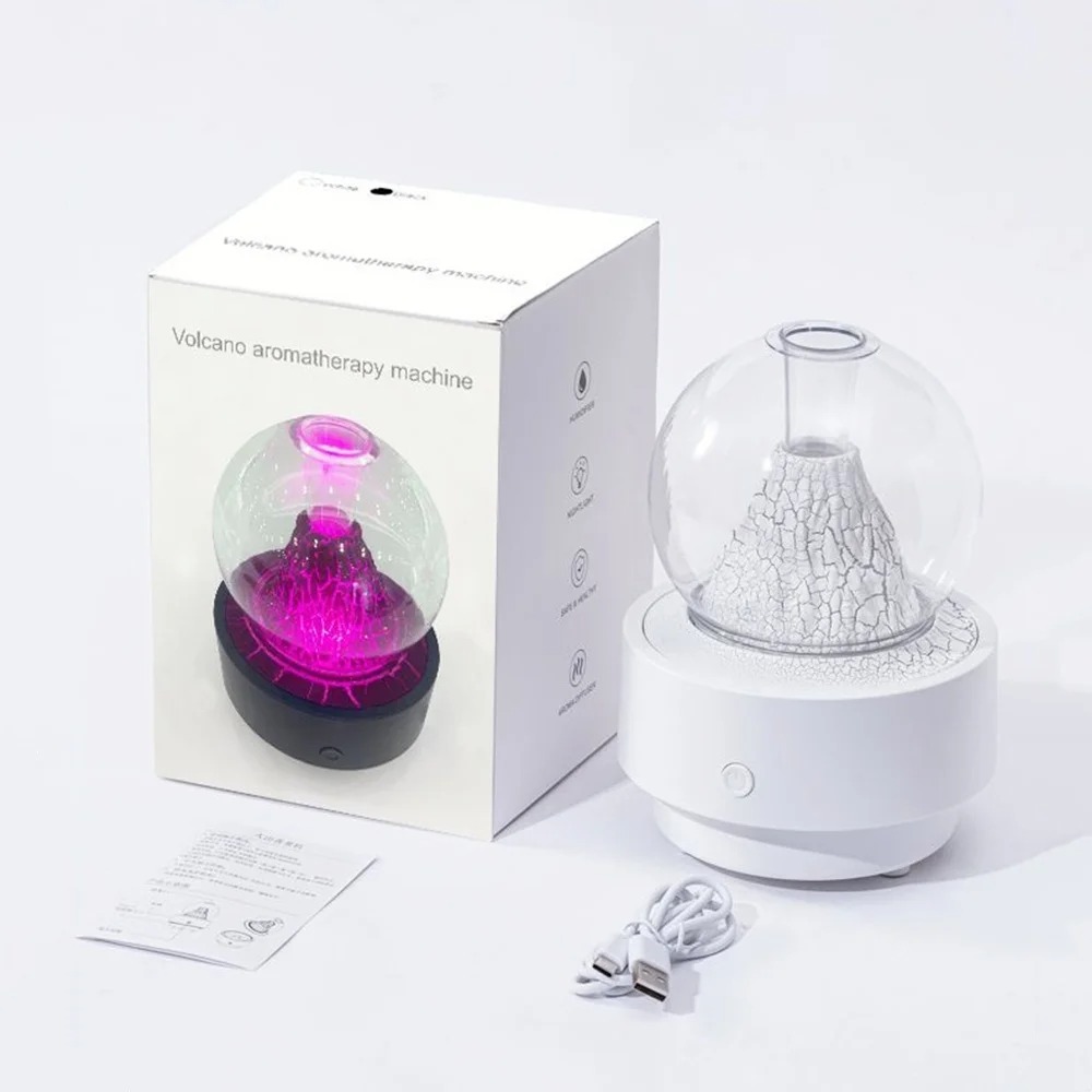 Diffuseur d'Arôme et Humidificateur Effet Volcan Capacité 300ml - موزع العطور والزيوت الذكي بتأثير البركان المضيء - 9