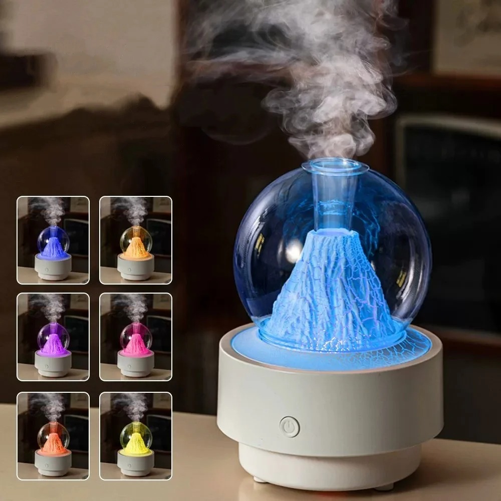 Diffuseur d'Arôme et Humidificateur Effet Volcan Capacité 300ml - موزع العطور والزيوت الذكي بتأثير البركان المضيء 2