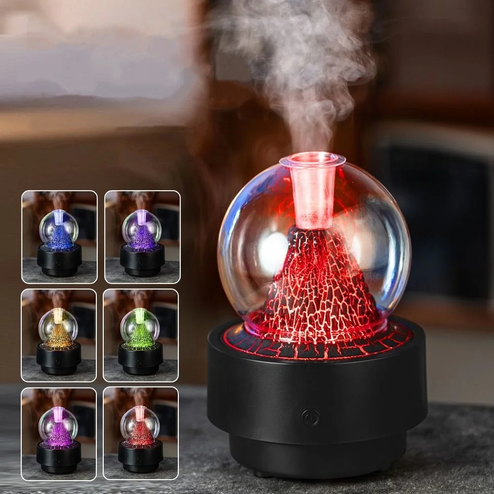 Diffuseur d'Arôme et Humidificateur Effet Volcan Capacité 300ml - موزع العطور والزيوت الذكي بتأثير البركان المضيء 10
