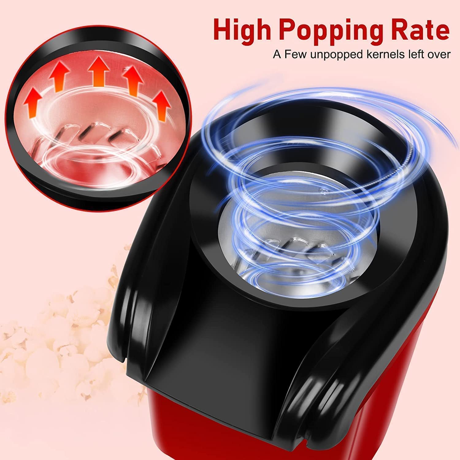 Machine à Pop-Corn Sans Huile 1200W Écologique et Préparation Rapide - آلة تحضير الفشار الصحي بالهواء الساخن بدون زيت - 4