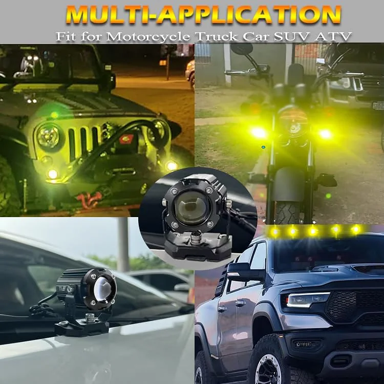 Pack Projecteur de moto Super Lumineux Double Couleur 3800K-6500K - حزمة المصابيح الأمامية للدراجات النارية ذات اللون المزدوج فائقة السطوع - 3