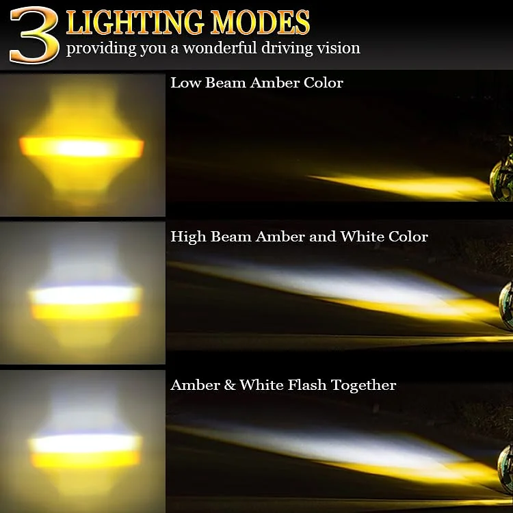 Pack Projecteur de moto Super Lumineux Double Couleur 3800K-6500K - حزمة المصابيح الأمامية للدراجات النارية ذات اللون المزدوج فائقة السطوع - 5