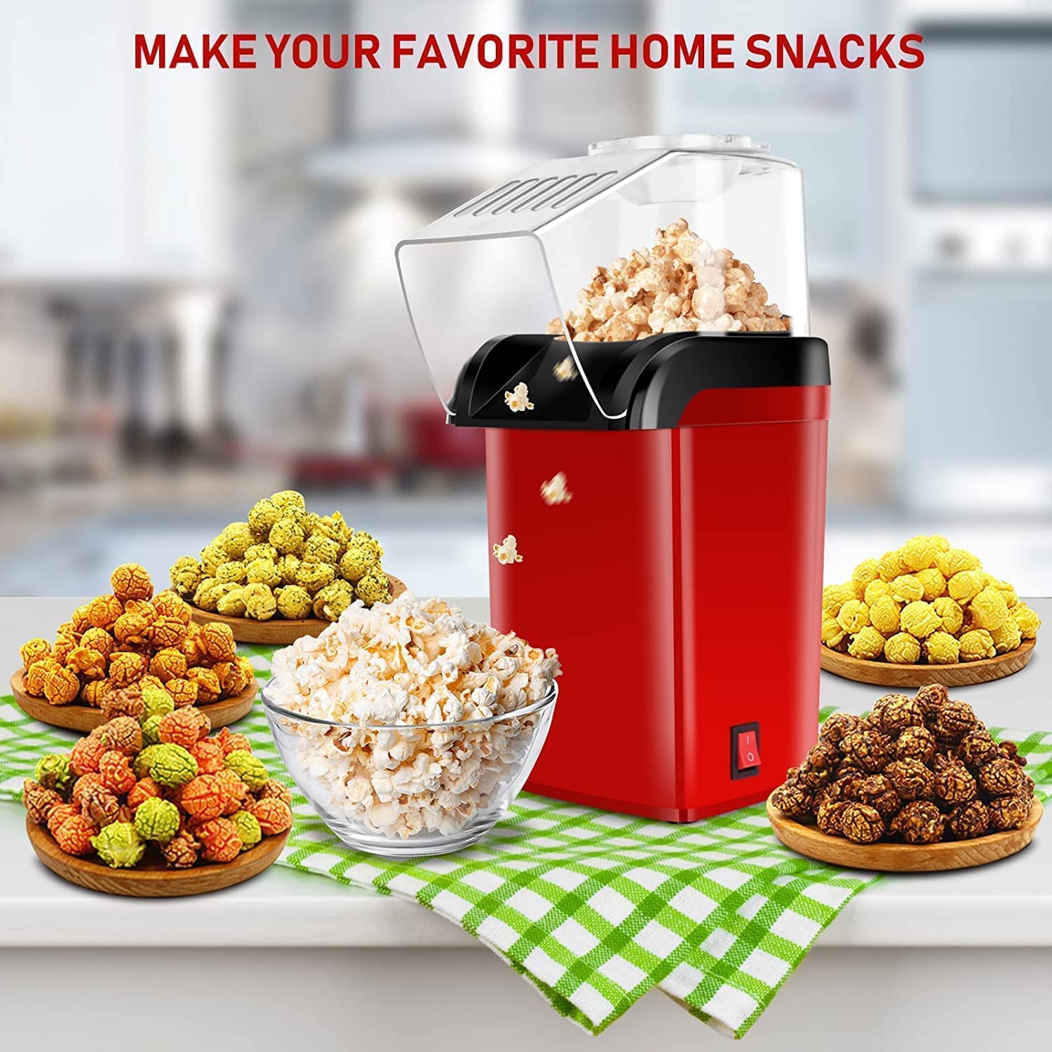 Machine à Pop-Corn Sans Huile 1200W Écologique et Préparation Rapide - آلة تحضير الفشار الصحي بالهواء الساخن بدون زيت - 3