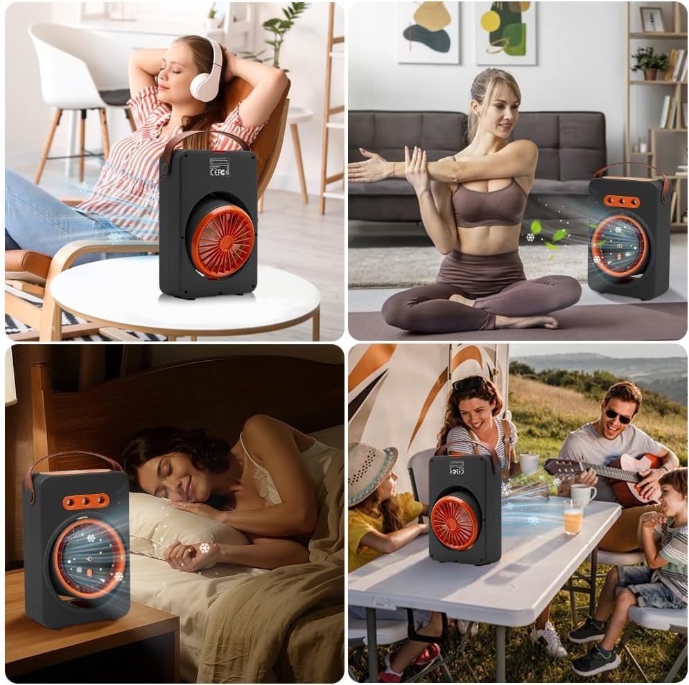 Mini Purificateur et Refroidisseur d'Air Portable 4en1 5 Vitesses - مبرد ومكيف هواء محمول 4 في 1 برذاذ الماء وبطارية قابلة للشحن 7