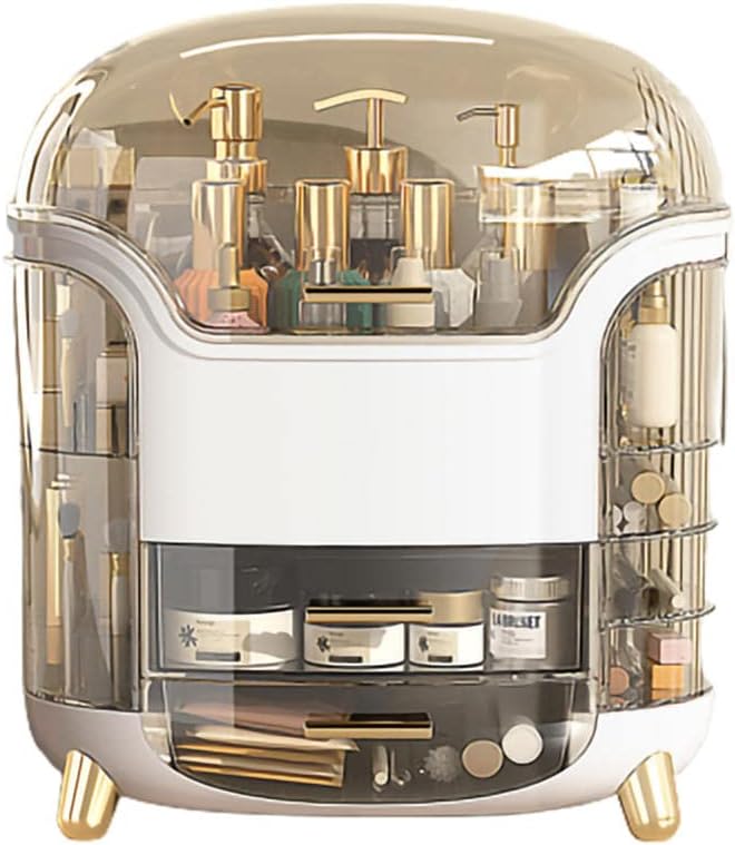 Boîte d'Organisation et Rangement de Maquillage Grande Capacité - منظم وصندوق أدراج للمكياج والمستحضرات بتصميم شفاف وعصري - 3