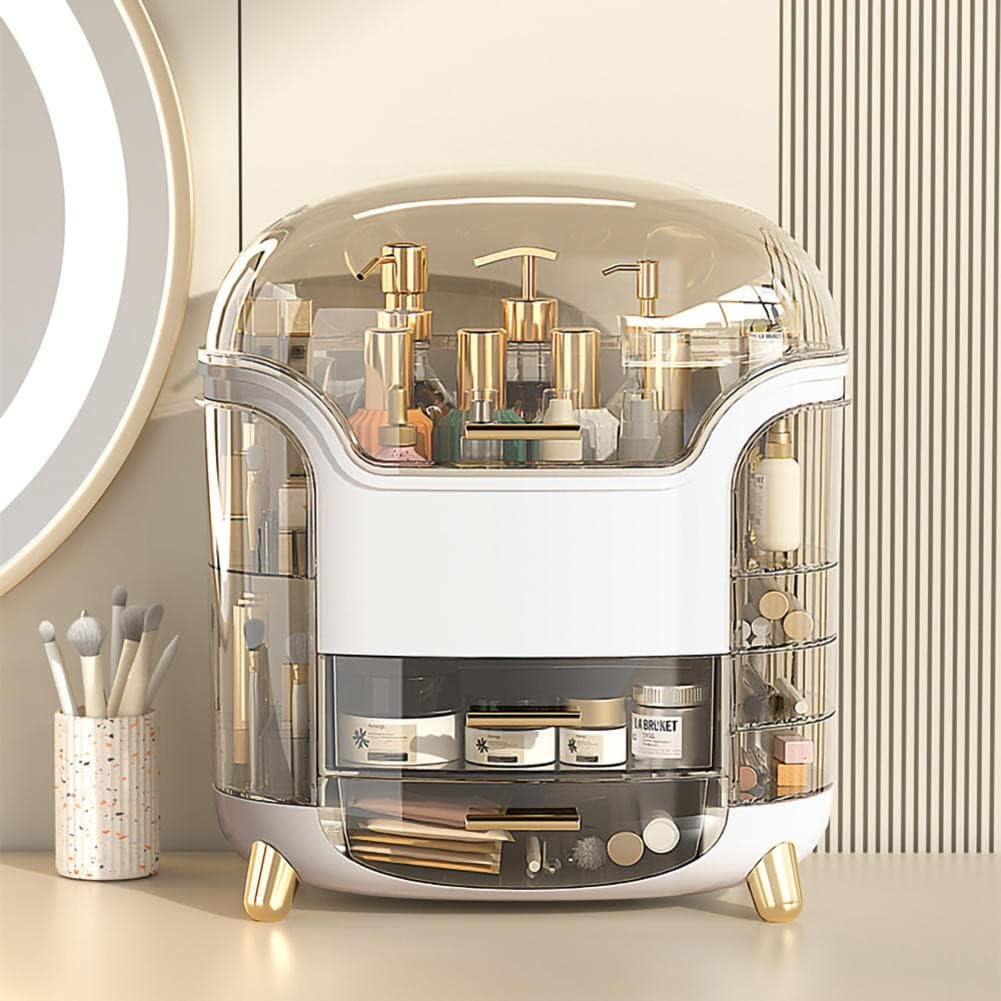 Boîte d'Organisation et Rangement de Maquillage Grande Capacité - منظم وصندوق أدراج للمكياج والمستحضرات بتصميم شفاف وعصري - 6