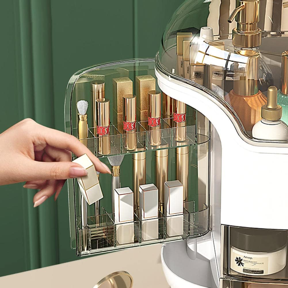 Boîte d'Organisation et Rangement de Maquillage Grande Capacité - منظم وصندوق أدراج للمكياج والمستحضرات بتصميم شفاف وعصري - 5
