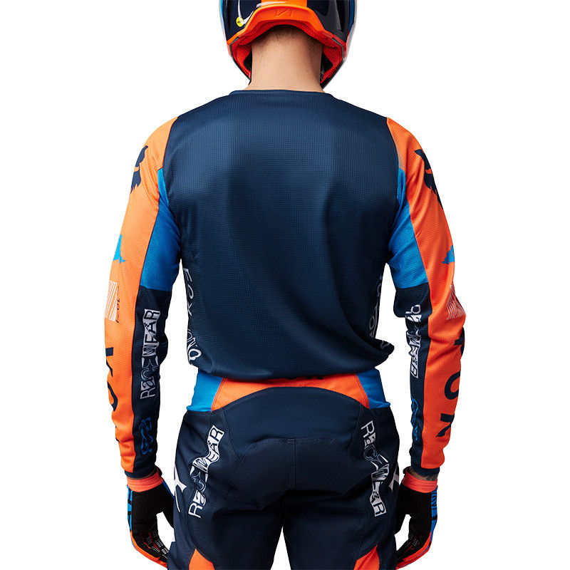 Tenue de Motocross Fox 180 RACE SPEC Bleu Nuit - Maillot Respirant et Pantalon MOTO Coupe RAP - طقم ملابس دراجات نارية وموتوكروس (قميص + بنطال) - 5