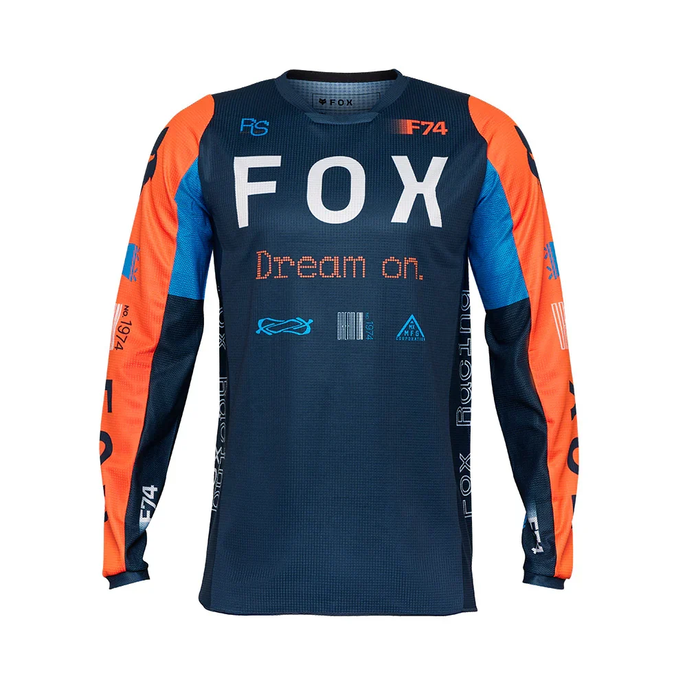 Tenue de Motocross Fox 180 RACE SPEC Bleu Nuit - Maillot Respirant et Pantalon MOTO Coupe RAP - طقم ملابس دراجات نارية وموتوكروس (قميص + بنطال) 2