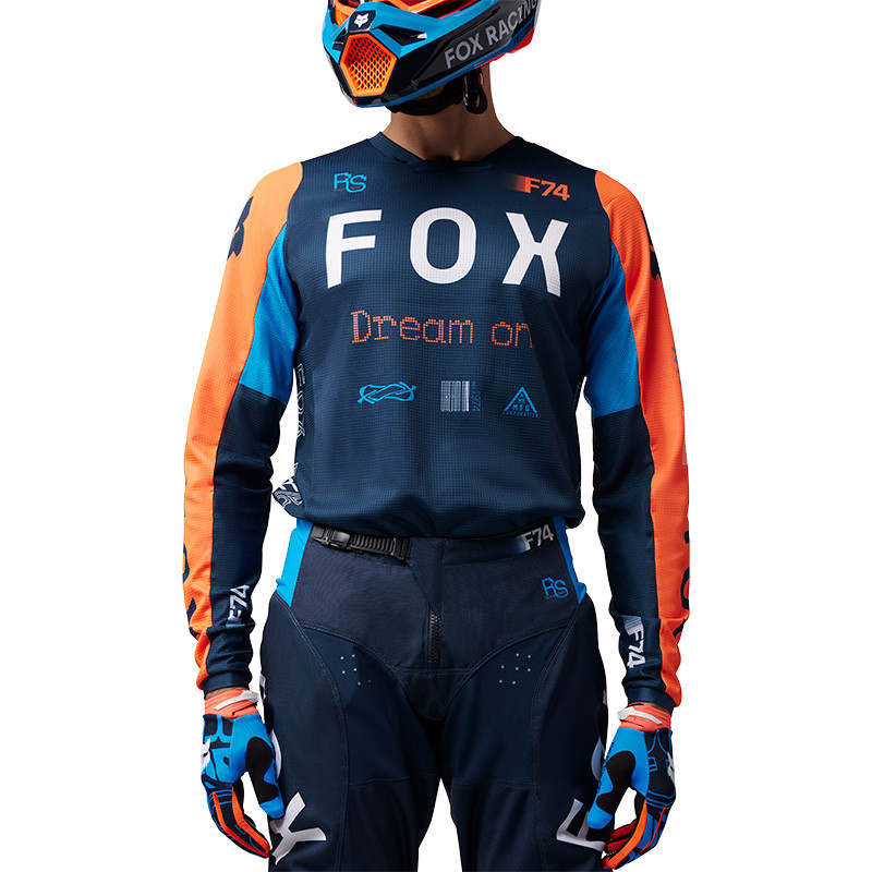 Tenue de Motocross Fox 180 RACE SPEC Bleu Nuit - Maillot Respirant et Pantalon MOTO Coupe RAP - طقم ملابس دراجات نارية وموتوكروس (قميص + بنطال) 9