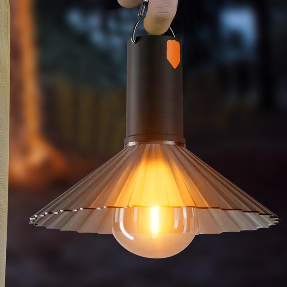 Lanterne de Camping Rechargeable 3 Niveaux de Luminosité avec Crochet de Suspension - مصباح تخييم وطوارئ قابل للشحن مع خطاف تعليق و3 مستويات إضاءة - 1