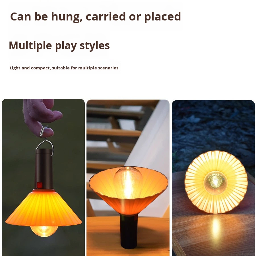 Lanterne de Camping Rechargeable 3 Niveaux de Luminosité avec Crochet de Suspension - مصباح تخييم وطوارئ قابل للشحن مع خطاف تعليق و3 مستويات إضاءة - 6