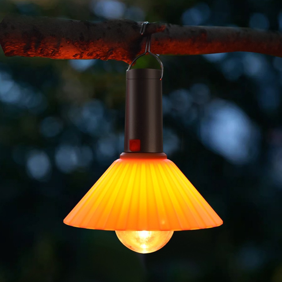 Lanterne de Camping Rechargeable 3 Niveaux de Luminosité avec Crochet de Suspension - مصباح تخييم وطوارئ قابل للشحن مع خطاف تعليق و3 مستويات إضاءة 1