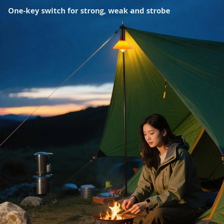 Lanterne de Camping Rechargeable 3 Niveaux de Luminosité avec Crochet de Suspension - مصباح تخييم وطوارئ قابل للشحن مع خطاف تعليق و3 مستويات إضاءة - 16
