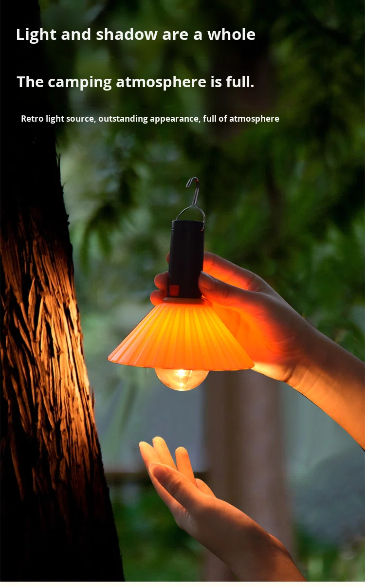 Lanterne de Camping Rechargeable 3 Niveaux de Luminosité avec Crochet de Suspension - مصباح تخييم وطوارئ قابل للشحن مع خطاف تعليق و3 مستويات إضاءة 15