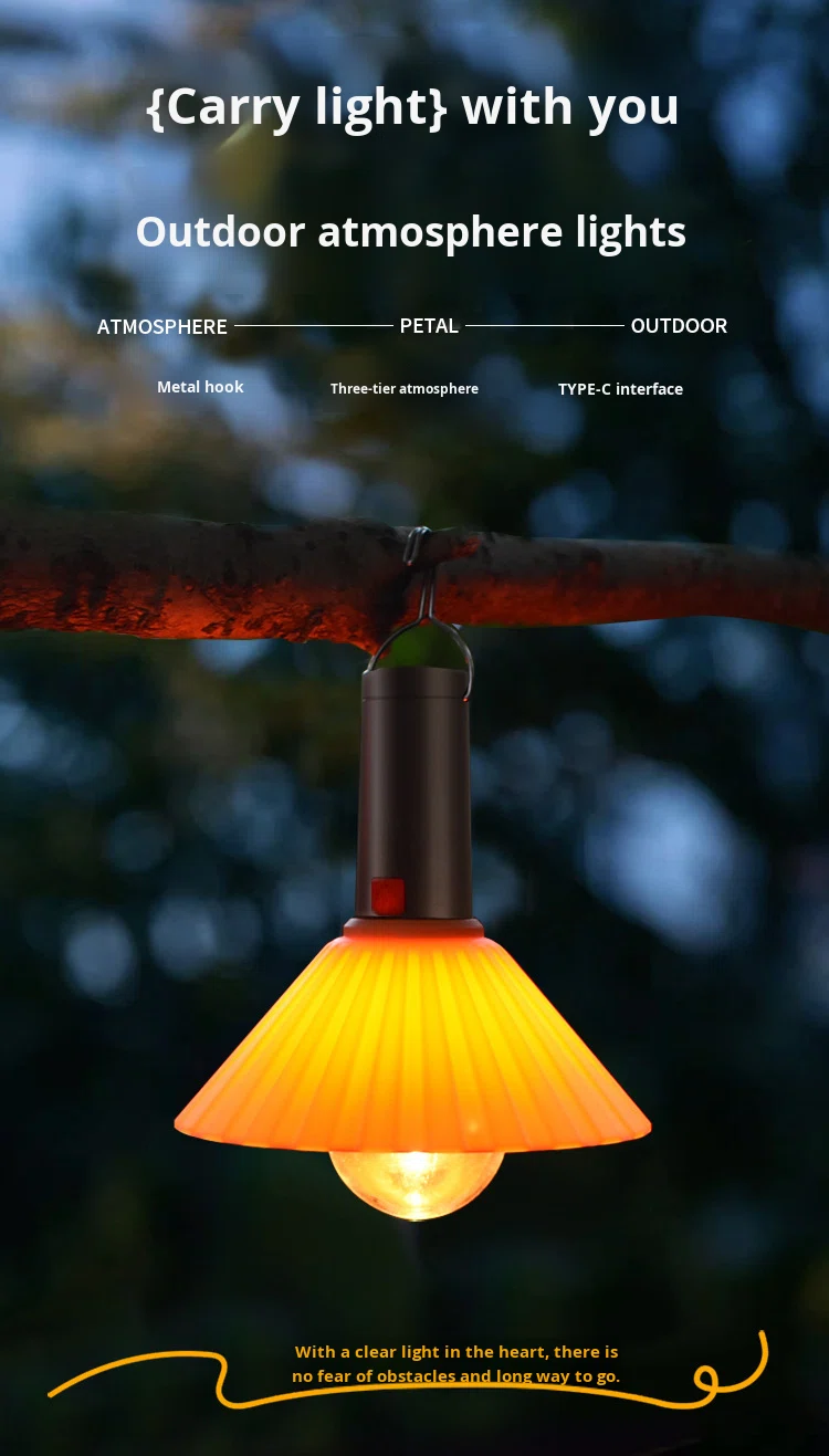 Lanterne de Camping Rechargeable 3 Niveaux de Luminosité avec Crochet de Suspension - مصباح تخييم وطوارئ قابل للشحن مع خطاف تعليق و3 مستويات إضاءة 16