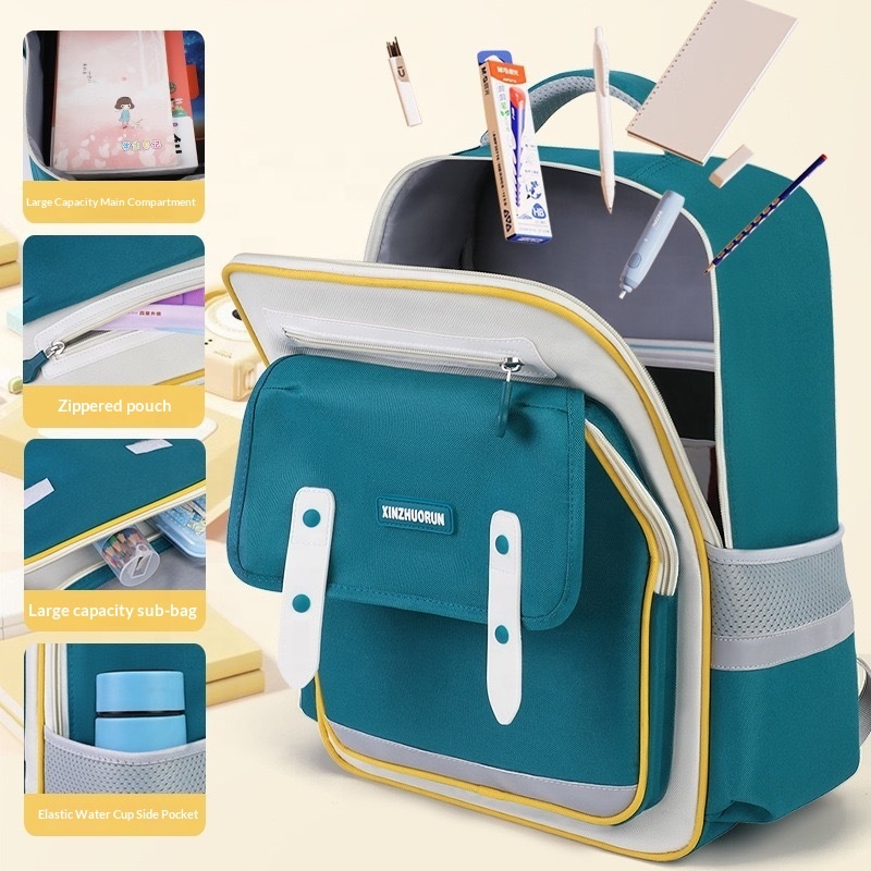Sac à Dos Scolaire Style Kawaii Grand Volume Tissu Imperméable Vert SACKDS01VRT - حقيبة مدرسية بتصميم كاوايي - 1