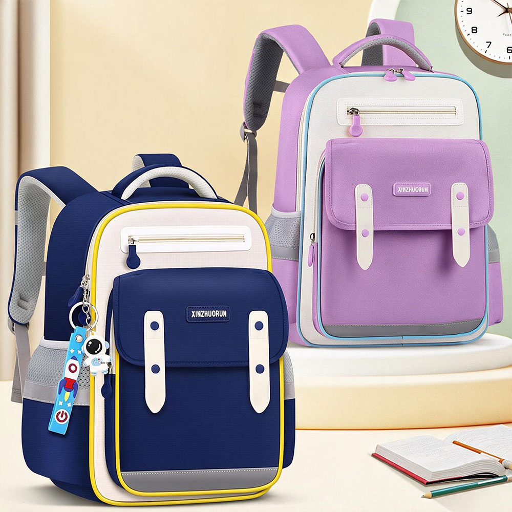Sac à Dos Scolaire Style Kawaii Grand Volume Tissu Imperméable Mauve SACKDS01MV - حقيبة مدرسية بتصميم كاوايي - 1