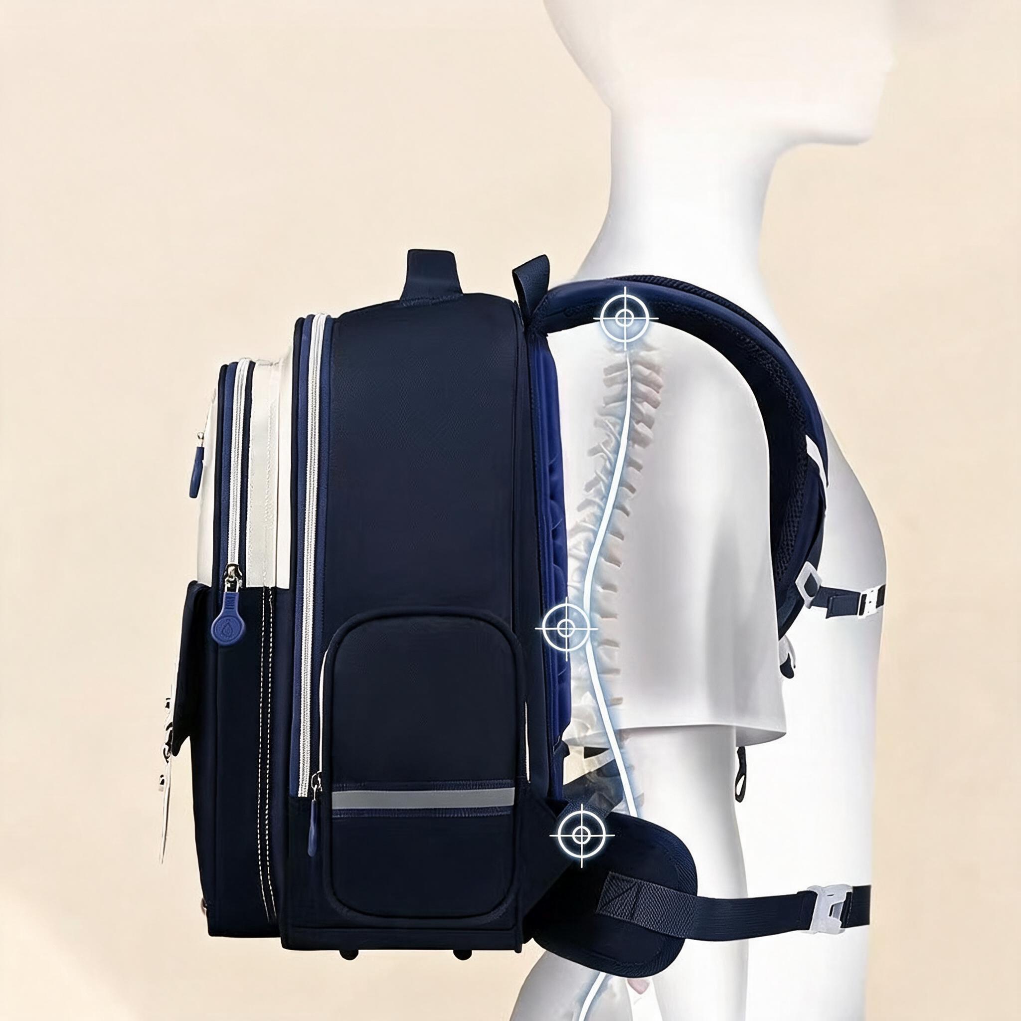 Sac à Dos Scolaire Style Kawaii Grand Volume Tissu Imperméable Bleu Nuit SACKDS08BLN - حقيبة مدرسية بتصميم كاوايي - 2