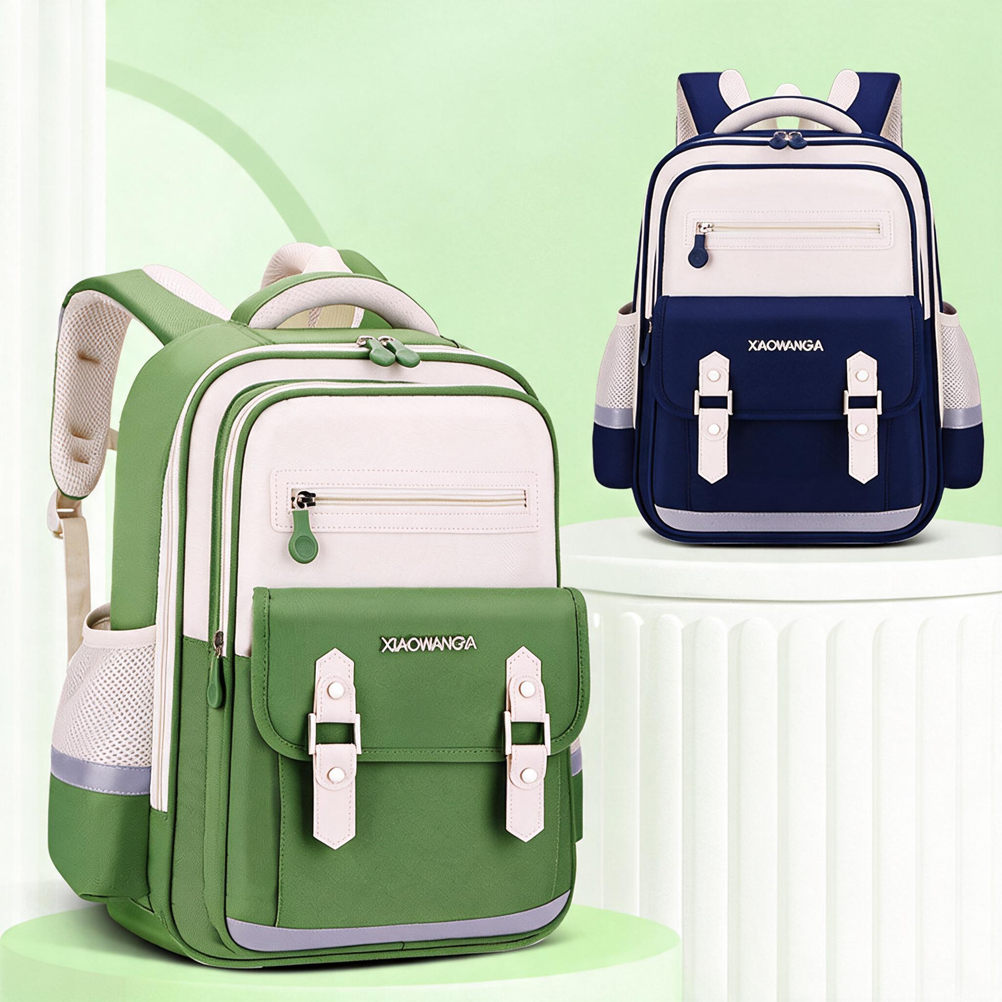 Sac à Dos Scolaire Style Kawaii Grand Volume Tissu Imperméable Vert SACKDS08VT - حقيبة مدرسية بتصميم كاوايي 2