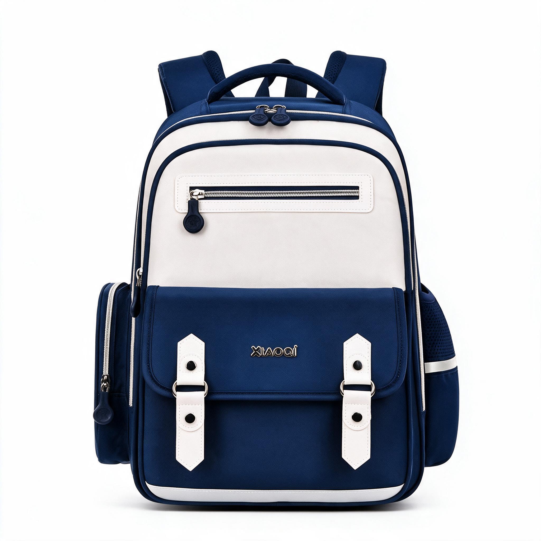 Sac à Dos Scolaire Style Kawaii Grand Volume Tissu Imperméable Bleu Nuit SACKDS08BLN - حقيبة مدرسية بتصميم كاوايي - 1