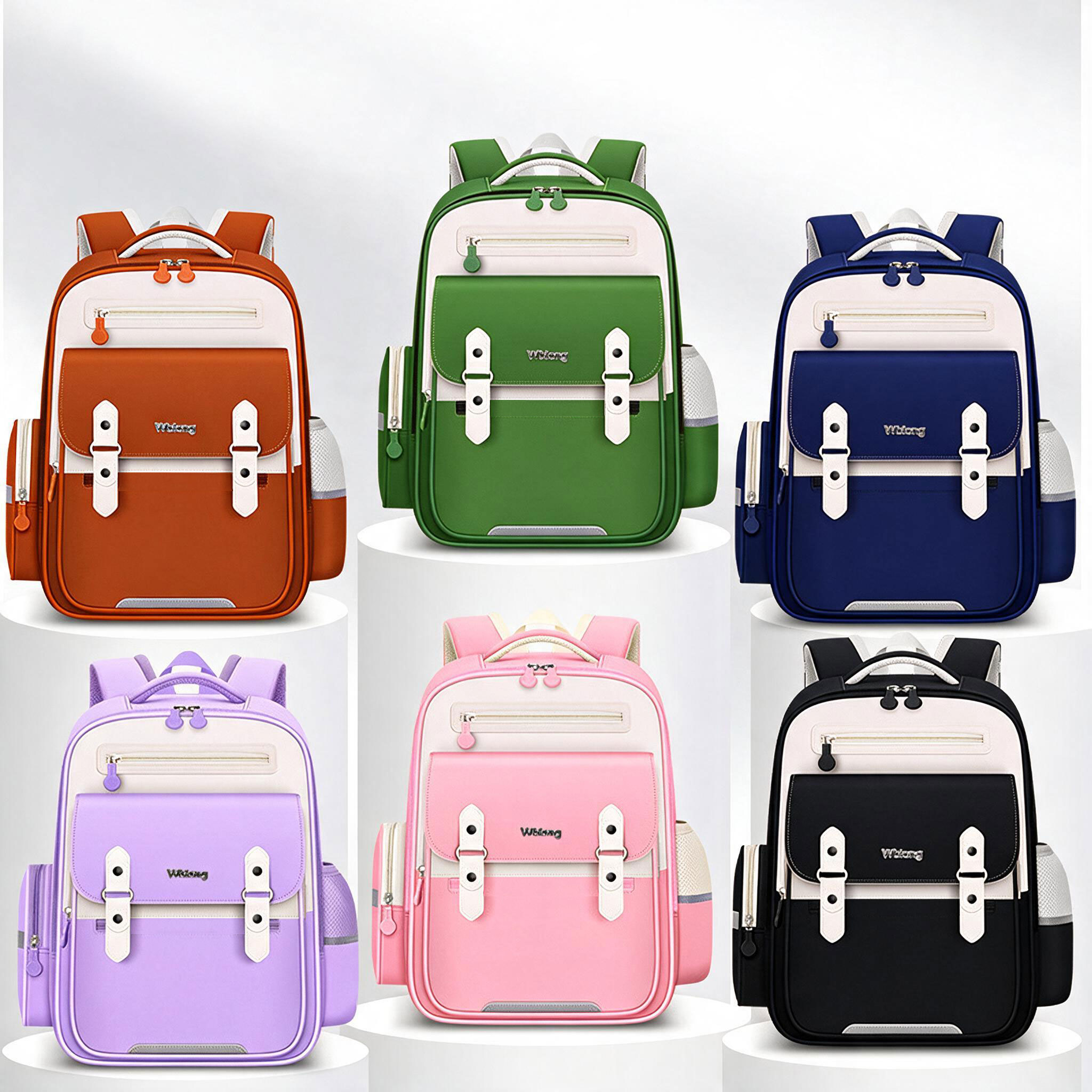 Sac à Dos Scolaire Style Kawaii Grand Volume Tissu Imperméable Bleu Nuit SACKDS08BLN - حقيبة مدرسية بتصميم كاوايي 4