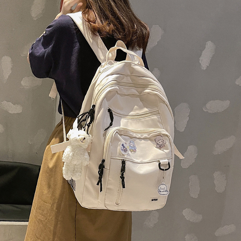Sacs à dos Scolaire Style Décontracté Beige SACKDS05BG - حقيبة ظهر مدرسية 4