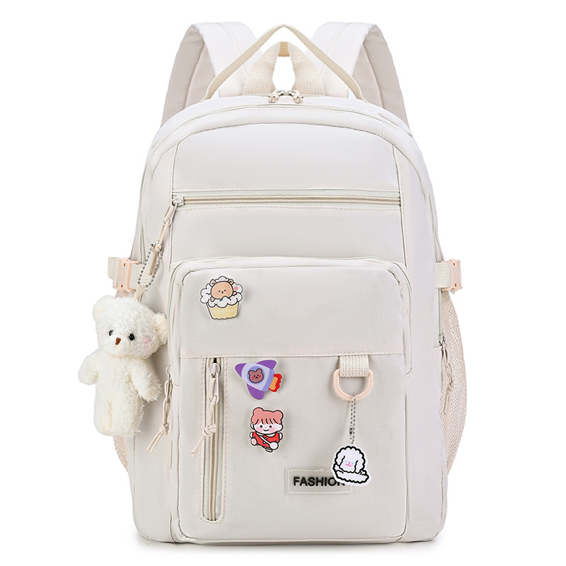 Sacs à dos Scolaire Style Décontracté Beige SACKDS05BG - حقيبة ظهر مدرسية 10